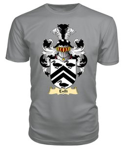 Enlli (of Lleyn) Coat Of Arms Family Crest Wales V23 T Shirt ScotsTee Shop