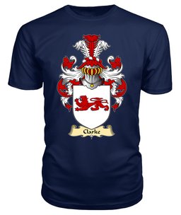 Clarke (of Flint) Coat Of Arms Family Crest Wales V23 T Shirt ScotsTee Shop