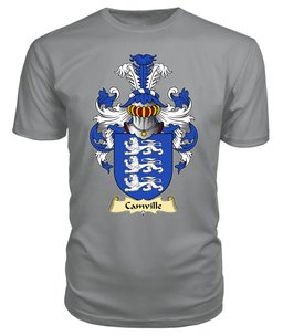 Camville (Lords of Llansteffan) Coat Of Arms Family Crest Wales V23 T Shirt ScotsTee Shop
