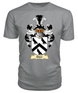 Elidir (DDU -Sir, knight of the Sepulchre) Coat Of Arms Family Crest Wales V23 T Shirt ScotsTee Shop