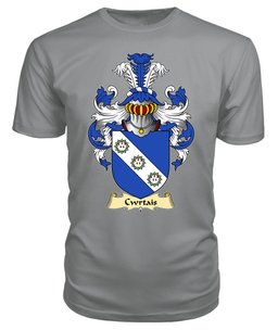 Cwrtais (Courteys, Curthoyse, Curtis) Coat Of Arms Family Crest Wales V23 T Shirt ScotsTee Shop