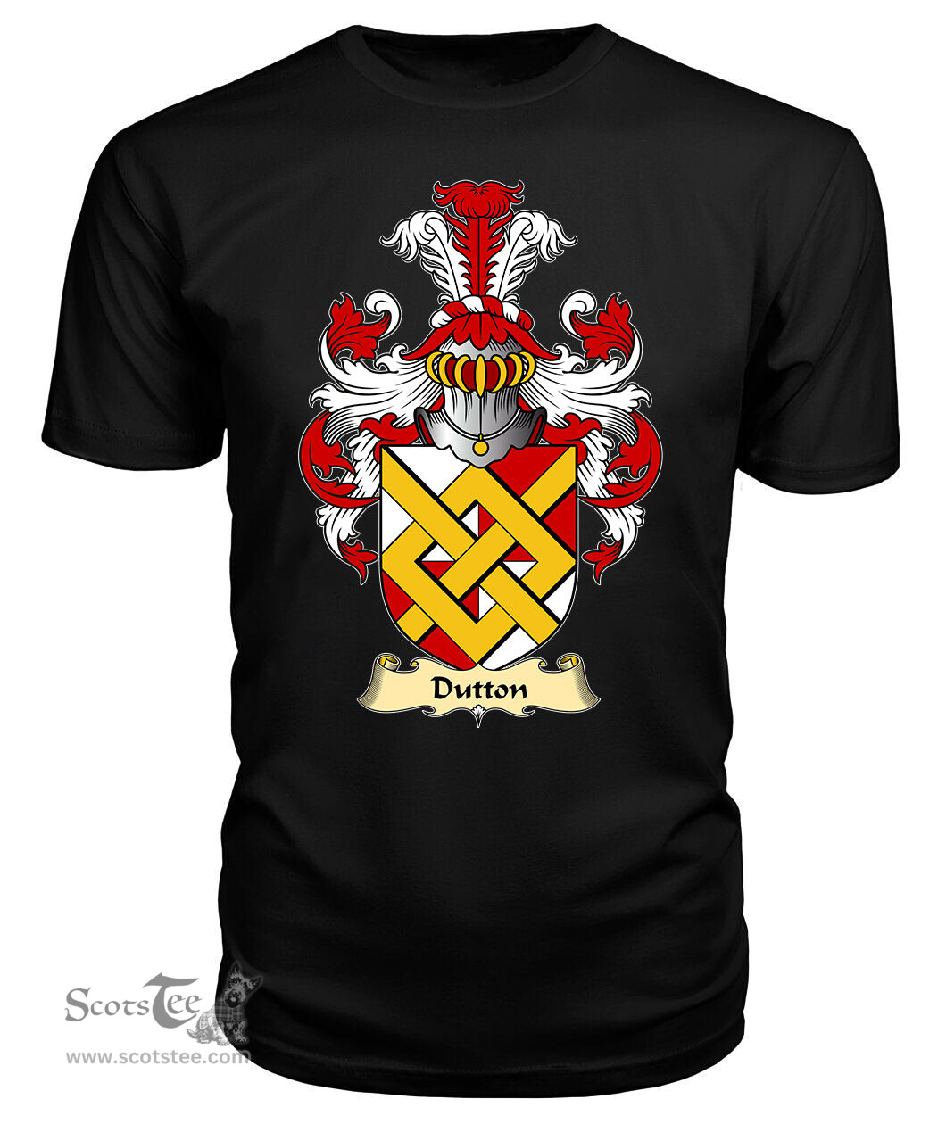 Dutton (of Dutton of Cheshire) Coat Of Arms Family Crest Wales V23 T Shirt ScotsTee Shop
