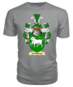 Corineous (Duke of Cornwall, Companion of Brutus) Coat Of Arms Family Crest Wales V23 T Shirt ScotsTee Shop