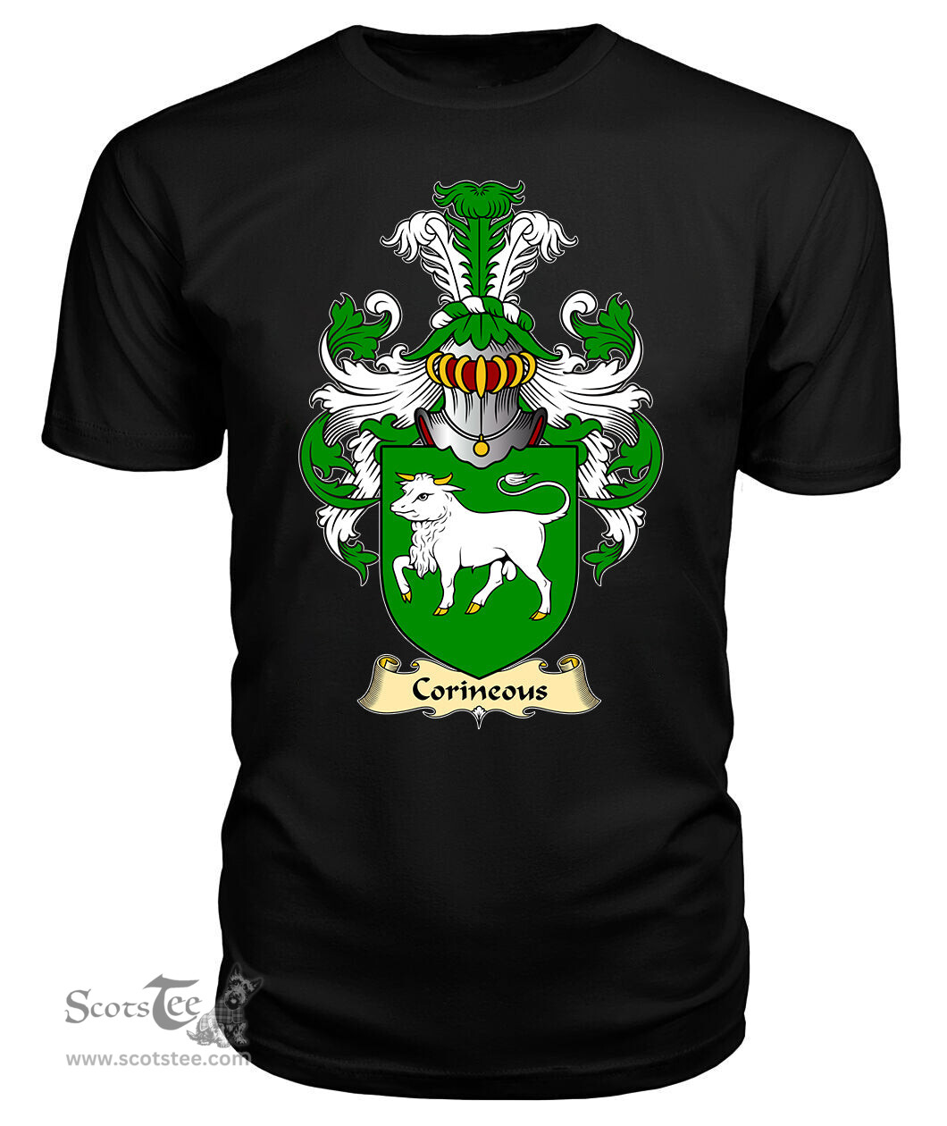 Corineous (Duke of Cornwall, Companion of Brutus) Coat Of Arms Family Crest Wales V23 T Shirt ScotsTee Shop