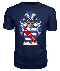 Don (or Donne-of Utkington, Cheshire) Coat Of Arms Family Crest Wales V23 T Shirt ScotsTee Shop
