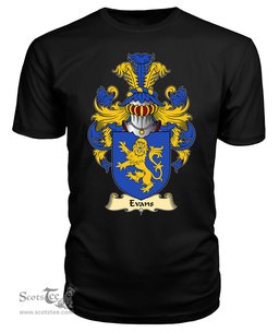 Evans (of Montgomeryshire) Coat Of Arms Family Crest Wales V23 T Shirt ScotsTee Shop