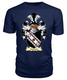 Conwy (of Bodrhyddan, Flint) Coat Of Arms Family Crest Wales V23 T Shirt ScotsTee Shop