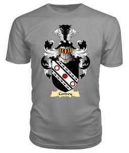 Conwy (of Bodrhyddan, Flint) Coat Of Arms Family Crest Wales V23 T Shirt ScotsTee Shop
