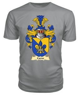 Carne (of Nash and Ewenni, Glamorgan) Coat Of Arms Family Crest Wales V23 T Shirt ScotsTee Shop