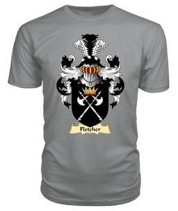 Fletcher (of Denbighshire) Coat Of Arms Family Crest Wales V23 T Shirt ScotsTee Shop