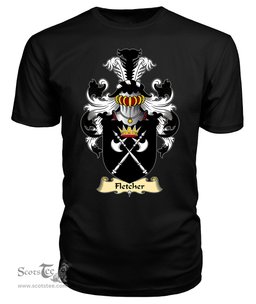 Fletcher (of Denbighshire) Coat Of Arms Family Crest Wales V23 T Shirt ScotsTee Shop