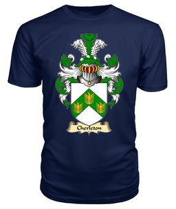 Cherleton (or Charlton-Lords of Powys) Coat Of Arms Family Crest Wales V23 T Shirt ScotsTee Shop