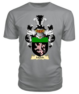 Marsh (of Flint) Coat Of Arms Family Crest Wales V23 T Shirt ScotsTee Shop