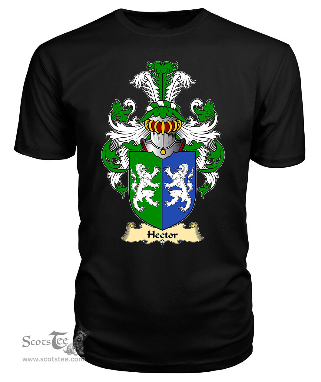 Hector (GADARN, The Strong) Coat Of Arms Family Crest Wales V23 T Shirt ScotsTee Shop