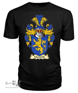 Meredith (of Stansty, Denbighshire) Coat Of Arms Family Crest Wales V23 T Shirt ScotsTee Shop
