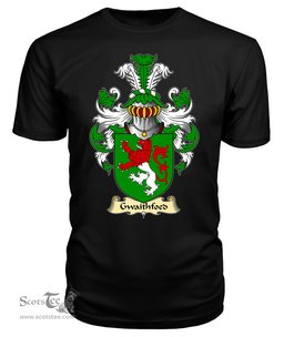 Gwaithfoed (of Powys) Coat Of Arms Family Crest Wales V23 T Shirt ScotsTee Shop