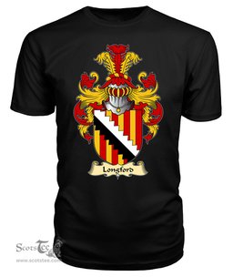 Longford (of Pembrokeshire) Coat Of Arms Family Crest Wales V23 T Shirt ScotsTee Shop