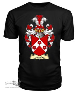Knowles (of Denbighshire) Coat Of Arms Family Crest Wales V23 T Shirt ScotsTee Shop