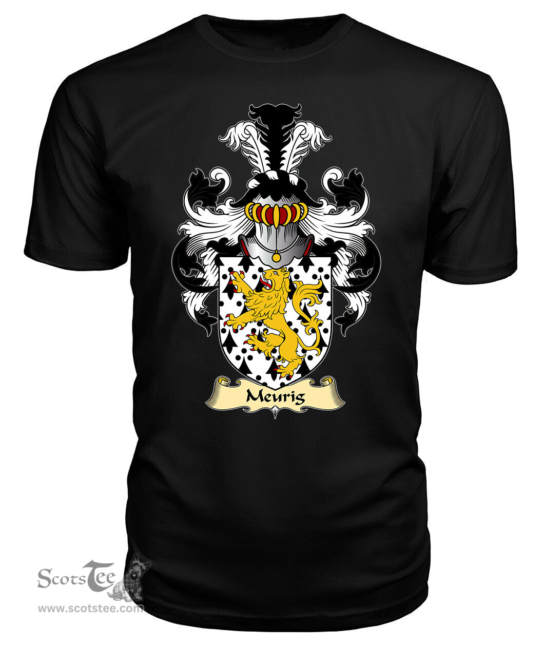 Meurig (King of Gwent) Coat Of Arms Family Crest Wales V23 T Shirt ScotsTee Shop