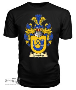 Langston (of Langiston, Monmouthshire) Coat Of Arms Family Crest Wales V23 T Shirt ScotsTee Shop