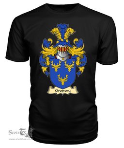 Gronwy (GOCH-of Llangathen, Carmarthenshire) Coat Of Arms Family Crest Wales V23 T Shirt ScotsTee Shop