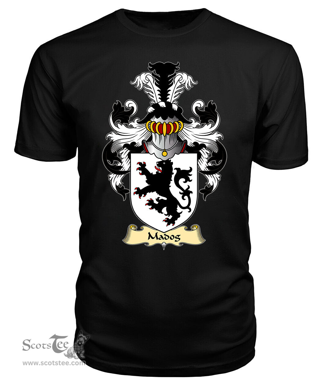 Madog (AP MAREDUDD, Prince of Powys) Coat Of Arms Family Crest Wales V23 T Shirt ScotsTee Shop