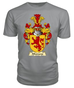 Albanacus (Son of Brutus) Coat Of Arms Family Crest Wales V23 T Shirt ScotsTee Shop