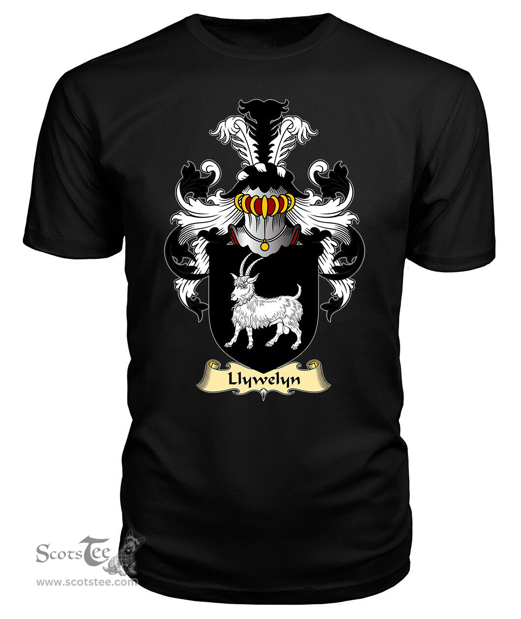 Llywelyn (AB EINION AP CELYNIN) Coat Of Arms Family Crest Wales V23 T Shirt ScotsTee Shop
