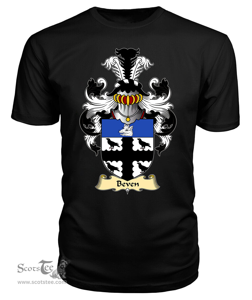 Beven (or Bevan) Coat Of Arms Family Crest Wales V23 T Shirt ScotsTee Shop