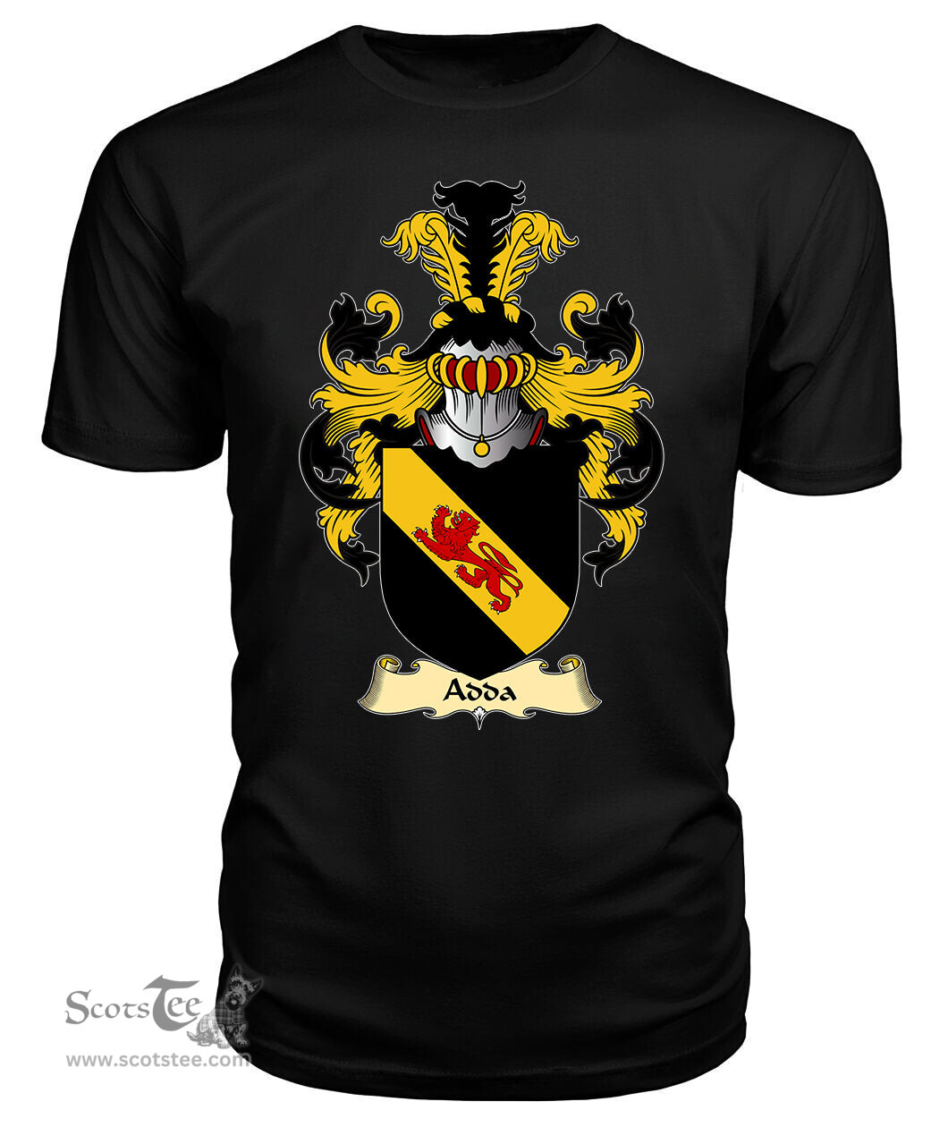 Adda (of Mochnant) Coat Of Arms Family Crest Wales V23 T Shirt ScotsTee Shop