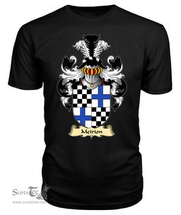 Meirion (MEIRIONNYDD) Coat Of Arms Family Crest Wales V23 T Shirt ScotsTee Shop