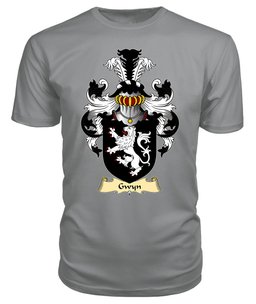 Gwyn (AP GWAITHFOED, of Castell-gwyn) Coat Of Arms Family Crest Wales V23 T Shirt ScotsTee Shop