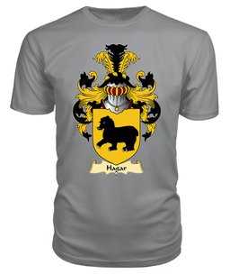 Hagar (Sir David, lord of the Hygar) Coat Of Arms Family Crest Wales V23 T Shirt ScotsTee Shop