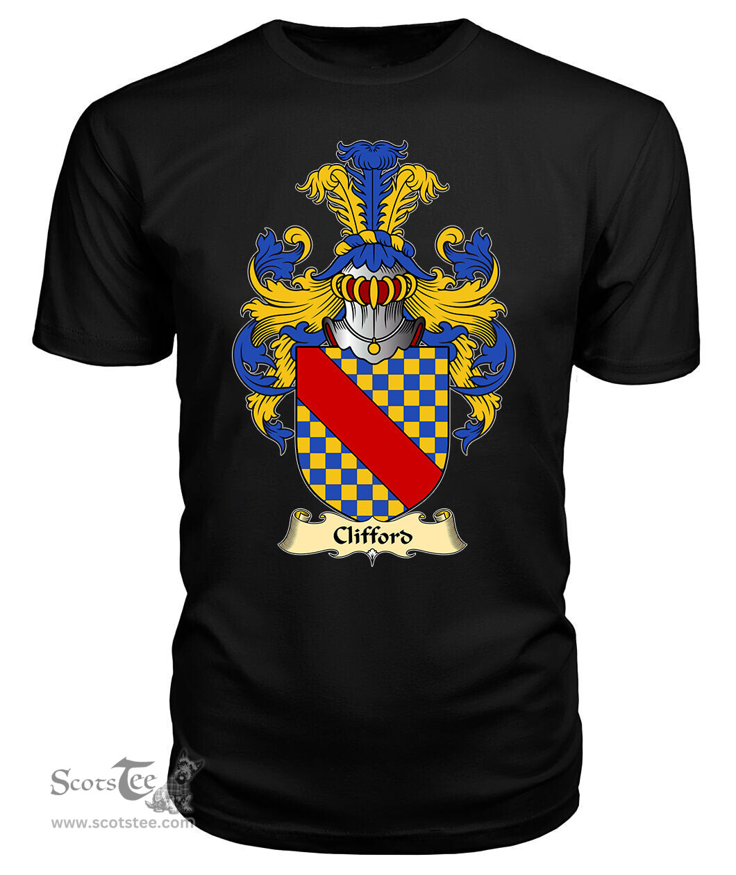 Clifford (of Herefordshire) Coat Of Arms Family Crest Wales V23 T Shirt ScotsTee Shop