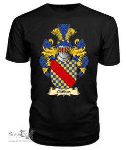 Clifford (of Herefordshire) Coat Of Arms Family Crest Wales V23 T Shirt ScotsTee Shop
