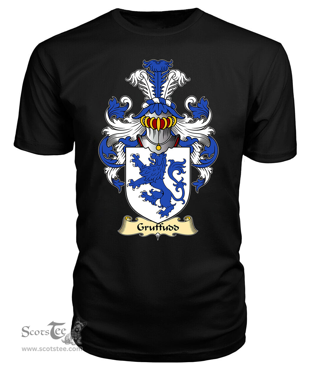 Gruffudd (AP MADOG-of Nannau, Merionethshire) Coat Of Arms Family Crest Wales V23 T Shirt ScotsTee Shop