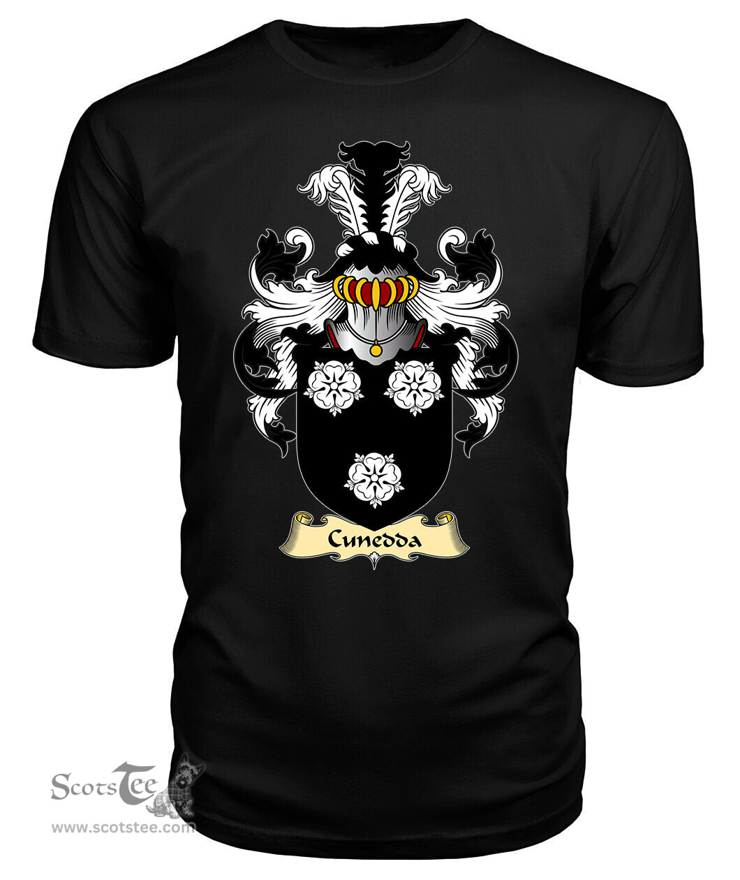 Cunedda (WLEDIG) Coat Of Arms Family Crest Wales V23 T Shirt ScotsTee Shop