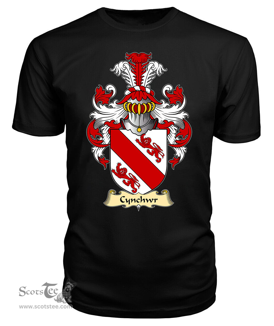 Cynchwr (lord, of Ireland) Coat Of Arms Family Crest Wales V23 T Shirt ScotsTee Shop