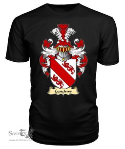 Cynchwr (lord, of Ireland) Coat Of Arms Family Crest Wales V23 T Shirt ScotsTee Shop