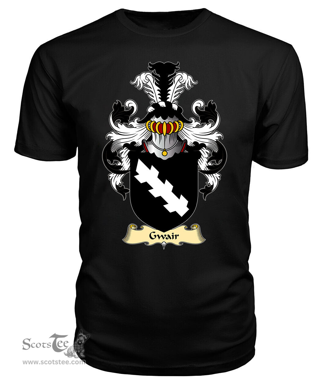 Gwair (AP DWG AP LLYWARCH HENJ) Coat Of Arms Family Crest Wales V23 T Shirt ScotsTee Shop