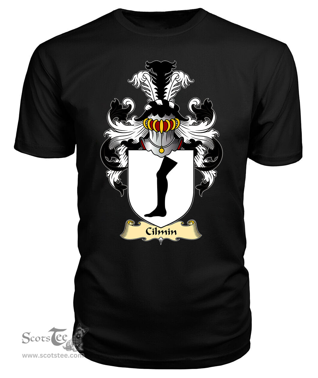 Cilmin (TROED-DDU) Coat Of Arms Family Crest Wales V23 T Shirt ScotsTee Shop