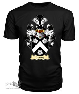 Ceredig (Lord of Ceredigion) Coat Of Arms Family Crest Wales V23 T Shirt ScotsTee Shop