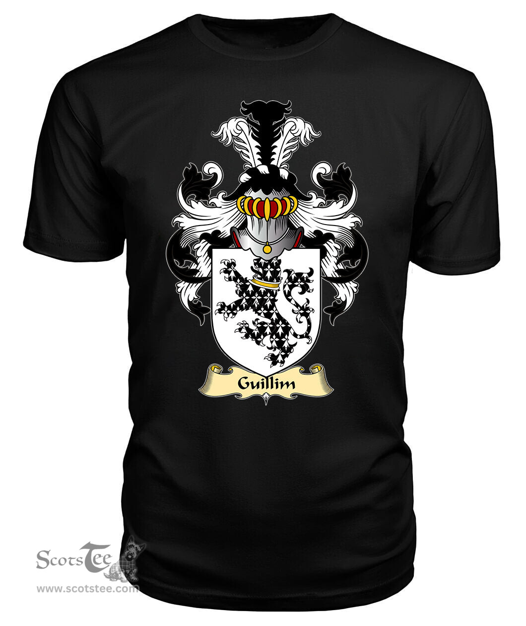 Guillim (of Westbury, Gloucester) Coat Of Arms Family Crest Wales V23 T Shirt ScotsTee Shop