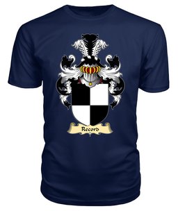 Record (of Tenby, Pembrokeshire) Coat Of Arms Family Crest Wales V23 T Shirt ScotsTee Shop