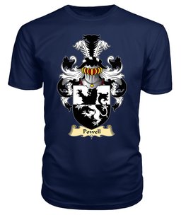 Powell (of Breconshire) Coat Of Arms Family Crest Wales V23 T Shirt ScotsTee Shop