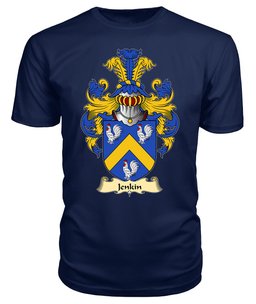 Jenkin (AP DAFYDD or JENKIN FYCHAN) Coat Of Arms Family Crest Wales V23 T Shirt ScotsTee Shop