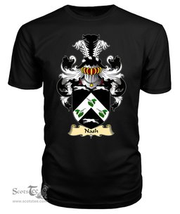 Nash (of Nash, Pembrokeshire) Coat Of Arms Family Crest Wales V23 T Shirt ScotsTee Shop