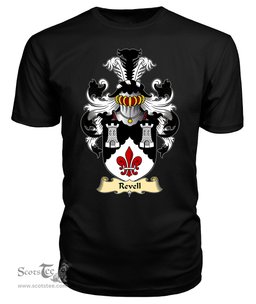 Revell (of Cilgerran, Pembrokeshire) Coat Of Arms Family Crest Wales V23 T Shirt ScotsTee Shop