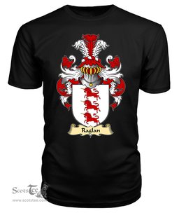 Raglan (of Carn-lwyd, Llancarfan, Glamorgan) Coat Of Arms Family Crest Wales V23 T Shirt ScotsTee Shop