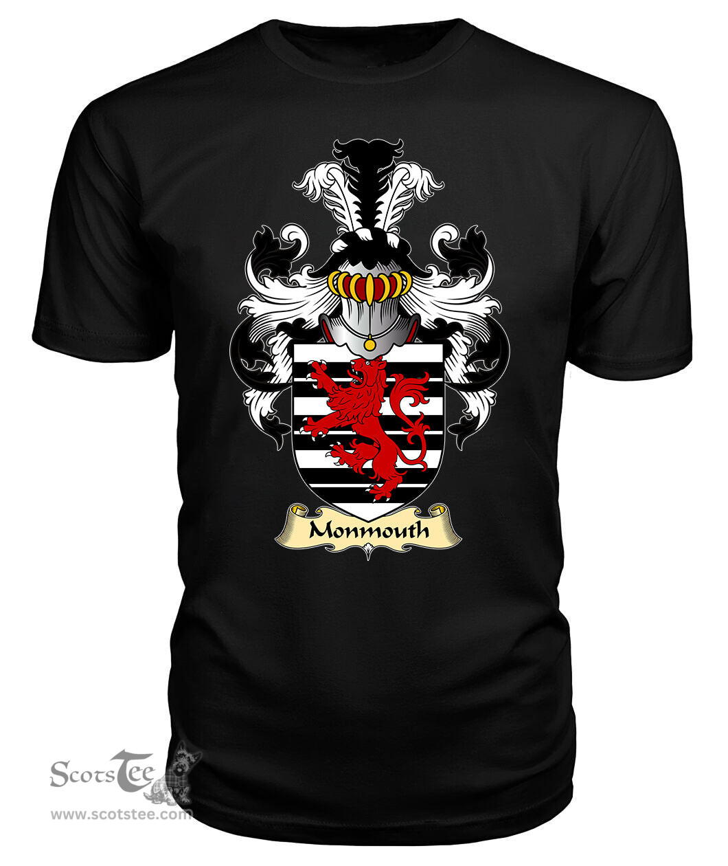 Monmouth (Lord Monmouth) Coat Of Arms Family Crest Wales V23 T Shirt ScotsTee Shop